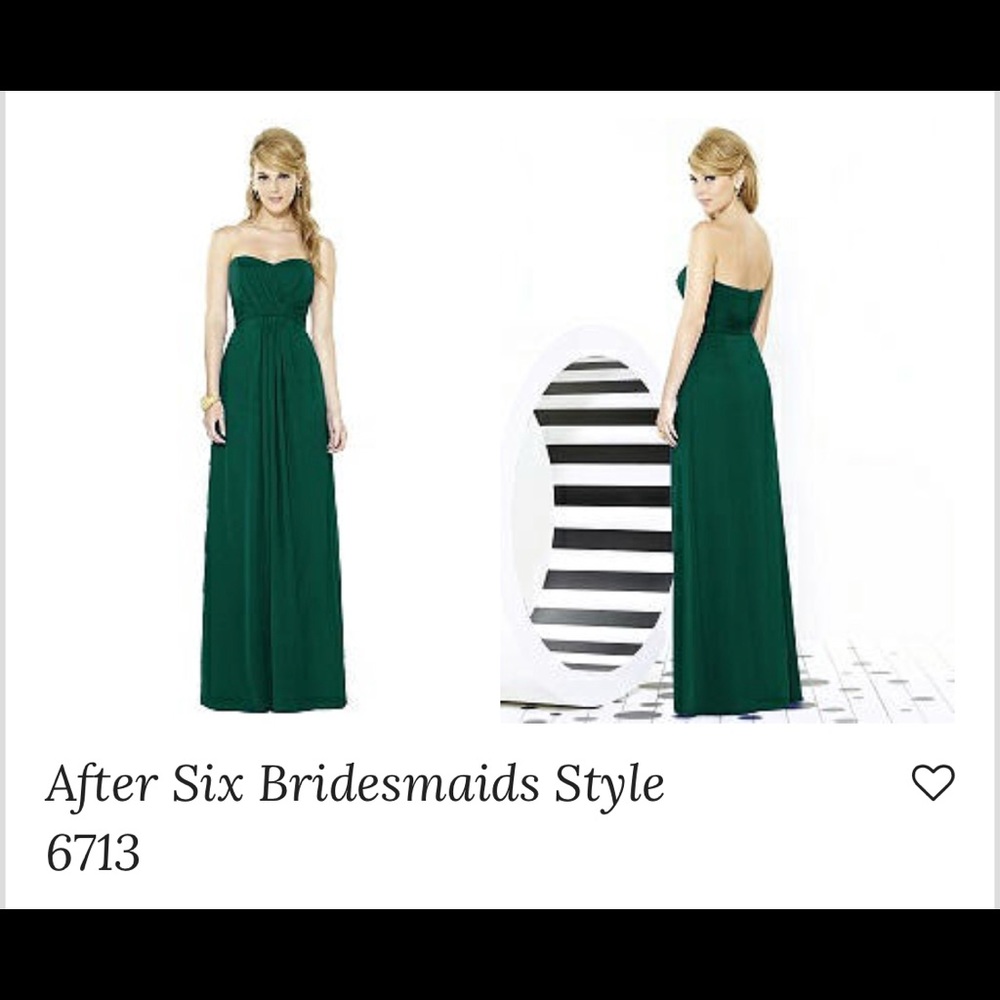 After Six Bridesmaids Style 6713 - Hunter - Sz 12